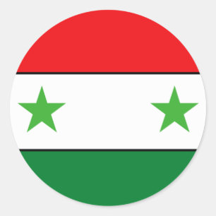Syrische vlag T-shirts en geschenken Ronde Sticker