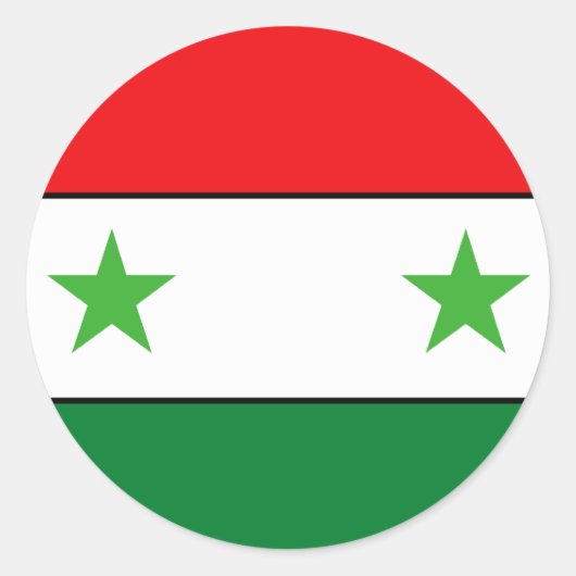 Syrische vlag T-shirts en geschenken Ronde Sticker (Voorkant)