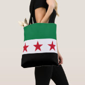 Syrische vlag tote bag (Dichtbij)
