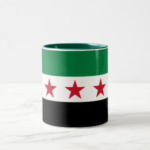 Syrische vlag tweekleurige koffiemok