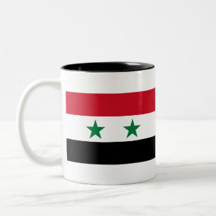 Syrische vlag tweekleurige koffiemok