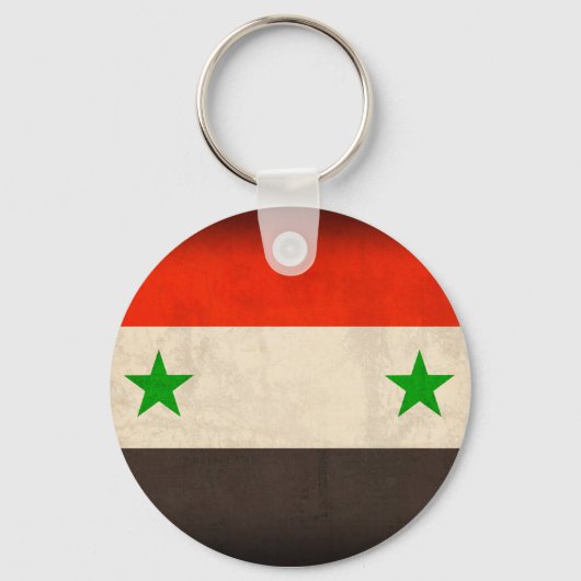 Syrische vlag Verstoorde Sleutelhanger (Voorkant)