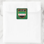 Syrische vlag vierkante sticker (Tas)