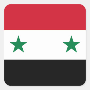 Syrische vlag vierkante sticker