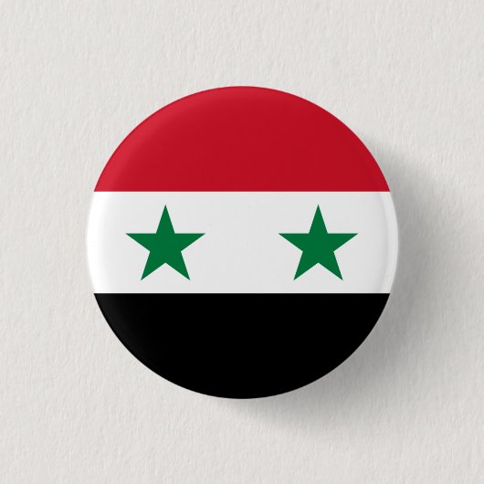 Syrische vlag, Vlag van Syrië Ronde Button 3,2 Cm (Voorkant)