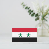 Syrische vlag, Vlag van Syrië Visitekaartje (Staand voorkant)