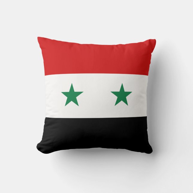 Syrische vlag x vlaggenpiloot kussen (Voorkant)