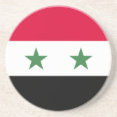 Syrische vlag zandsteen onderzetter (Voorkant)