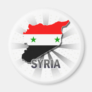 Syrische vlaggenkaart 2.0 magneet