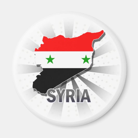 Syrische vlaggenkaart 2.0 magneet (Voorkant)