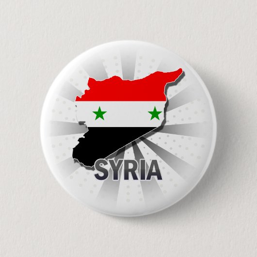 Syrische vlaggenkaart 2.0 ronde button 5,7 cm (Voorkant)