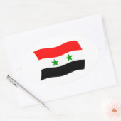 Syrische Vlagsticker Ovale Sticker (Envelop)