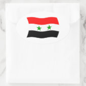 Syrische Vlagsticker Ovale Sticker (Tas)