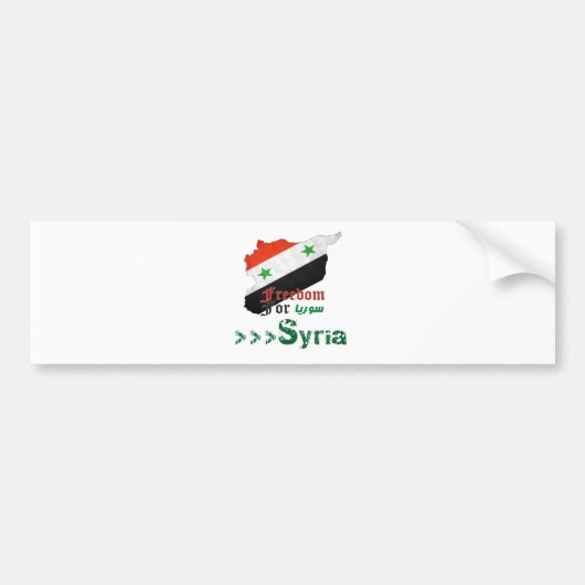 Syrische vrijheid bumpersticker (Voorkant)