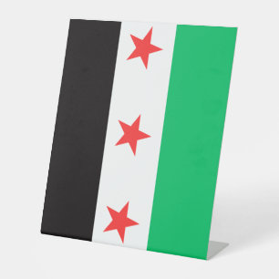 Syrische weerbestendige gepersonaliseerde huisvlag reclamebord met voetstuk