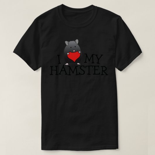 Syrische zwarte Beer Hamster Art T-shirt (Design voorkant)