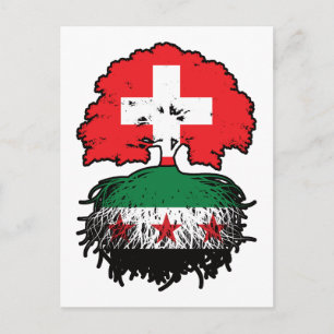 Syrische Zwitserse wortels en kroonboom Briefkaart