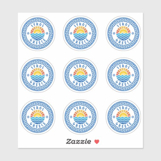 Syros Island, Griekenland Multiple Pack Sticker (Vel)