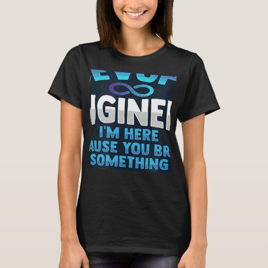 Sys admin en ontwikkelaar voor een Cloud devops en T-shirt (Voorkant)