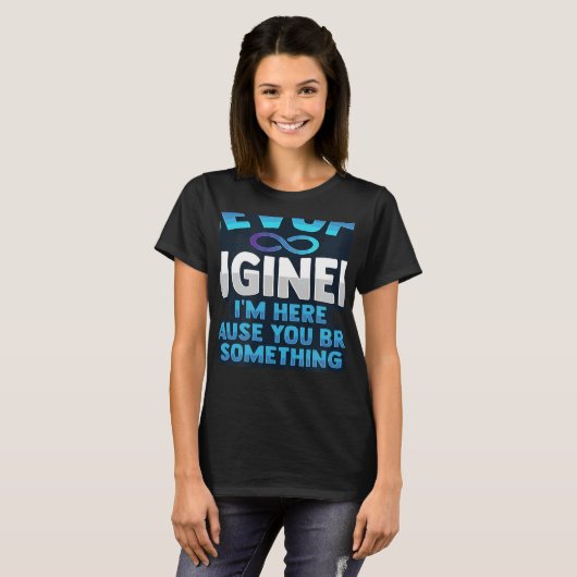 Sys admin en ontwikkelaar voor een Cloud devops en T-shirt (Voorkant volledig)