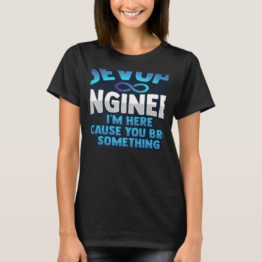 Sys admin en ontwikkelaar voor een Cloud devops en T-shirt (Voorkant)