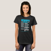 Sys admin en ontwikkelaar voor een Cloud devops en T-shirt (Voorkant volledig)
