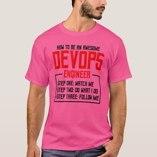 Sys admin en ontwikkelaar voor een Cloud devops en T-shirt (Voorkant)