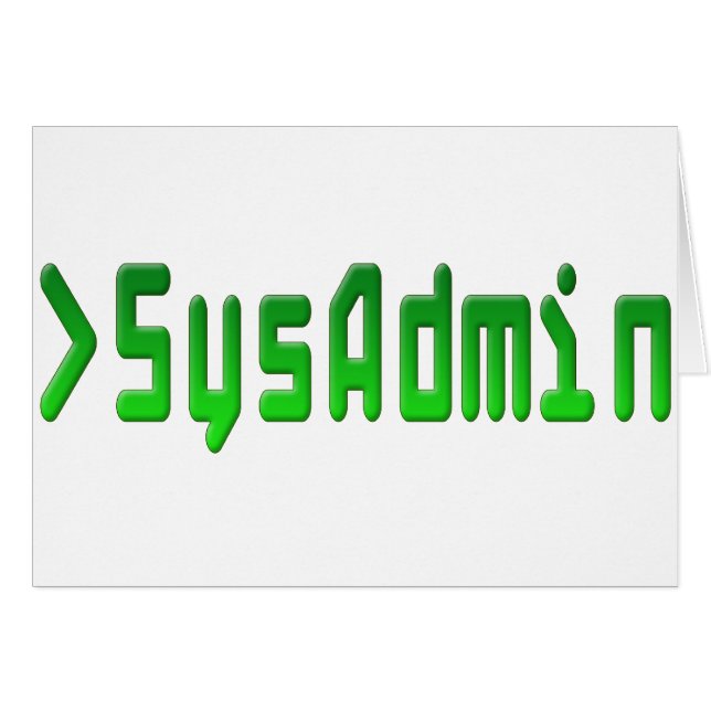 SysAdmin (Voorkant Horizontaal)