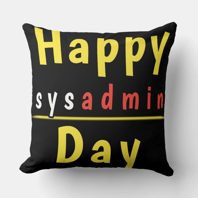 Sysadmin dag - Gelukkige verjaardag SYSADMIN Kussen (Voorkant)