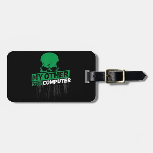 Sysadmin Engineer Hacker Nerd Admin Code ontwikkel Bagagelabel (Voorkant horizontaal)