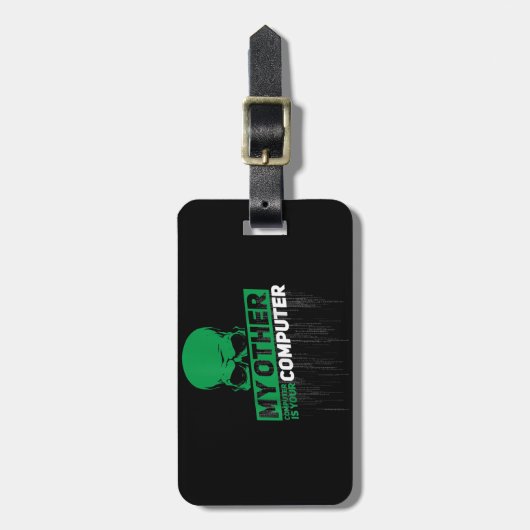 Sysadmin Engineer Hacker Nerd Admin Code ontwikkel Bagagelabel (Voorkant verticaal)