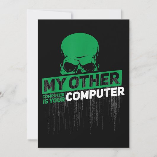 Sysadmin Engineer Hacker Nerd Admin Code ontwikkel Feestdagenkaart (Voorkant)