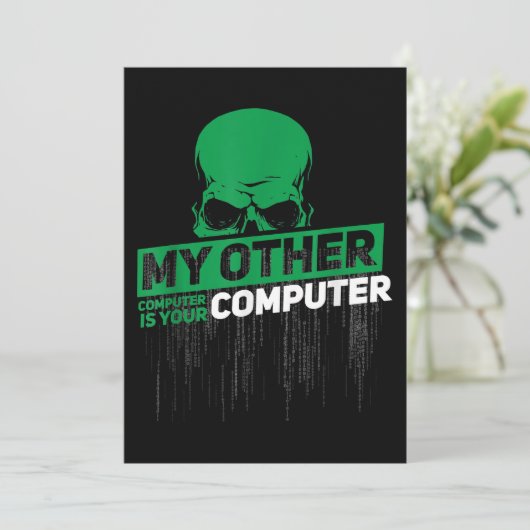 Sysadmin Engineer Hacker Nerd Admin Code ontwikkel Feestdagenkaart (Staand voorkant)