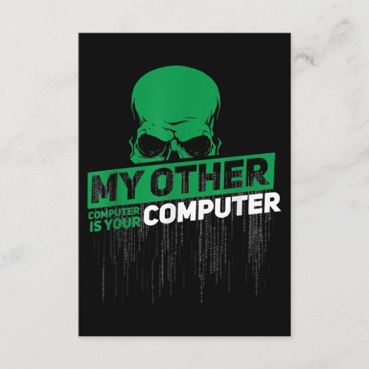 Sysadmin Engineer Hacker Nerd Admin Code ontwikkel Informatiekaartje (Voorkant)