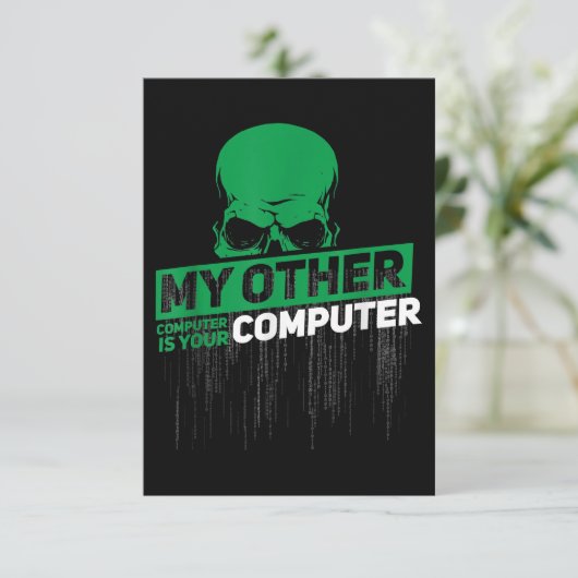 Sysadmin Engineer Hacker Nerd Admin Code ontwikkel Kaart (Staand voorkant)