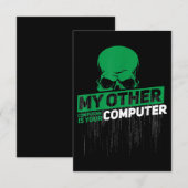 Sysadmin Engineer Hacker Nerd Admin Code ontwikkel Kaart (Voorkant / Achterkant)