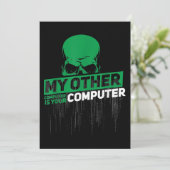 Sysadmin Engineer Hacker Nerd Admin Code ontwikkel Kaart (Staand voorkant)