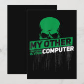 Sysadmin Engineer Hacker Nerd Admin Code ontwikkel Kaart (Voorkant / Achterkant)