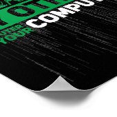 Sysadmin Engineer Hacker Nerd Admin Code ontwikkel Poster (Hoek)