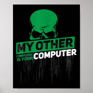 Sysadmin Engineer Hacker Nerd Admin Code ontwikkel Poster