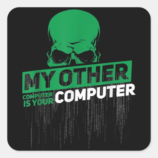 Sysadmin Engineer Hacker Nerd Admin Code ontwikkel Vierkante Sticker (Voorkant)
