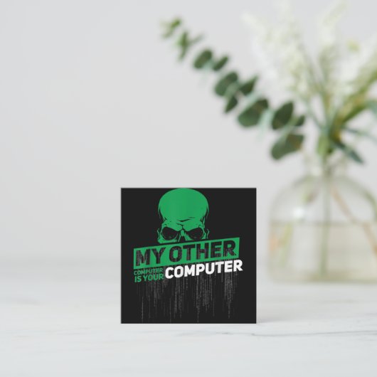 Sysadmin Engineer Hacker Nerd Admin Code ontwikkel Vierkante Visitekaartje (Staand voorkant)