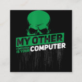 Sysadmin Engineer Hacker Nerd Admin Code ontwikkel Vierkante Visitekaartje (Voorkant)