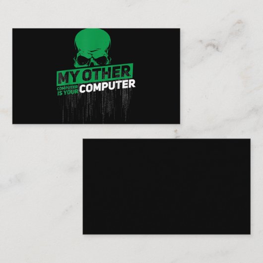 Sysadmin Engineer Hacker Nerd Admin Code ontwikkel Visitekaartje (Voorkant / Achterkant)