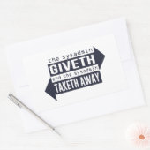Sysadmin Giveth en Taketh Away Rechthoekige Sticker (Envelop)