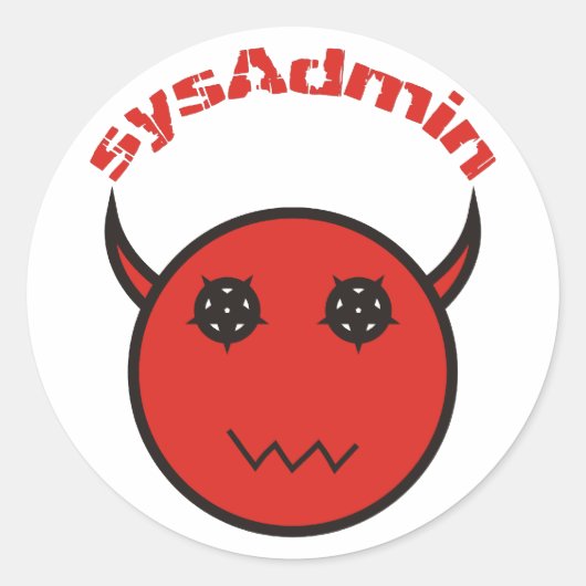 sysAdmin Systemadministrator system administrator Ronde Sticker (Voorkant)