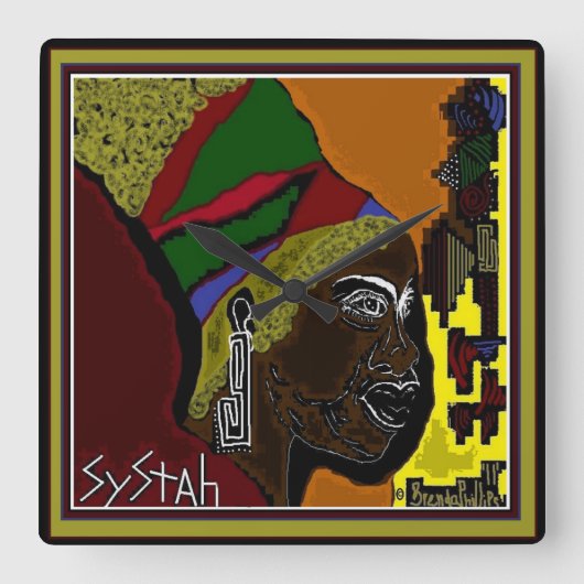 SYSTAH TIMECLOCK VIERKANTE KLOK (Voorkant)