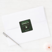 Systeem Alert Hacker Verjaardagsfeest Vierkant Sti Vierkante Sticker (Envelop)