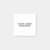 Systeem Herstart Vereist Minimalist Post-it® Notes (Voorkant)
