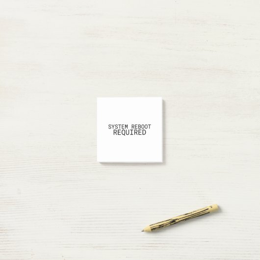 Systeem Herstart Vereist Minimalist Post-it® Notes (Op bureau)